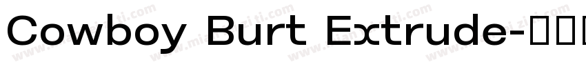Cowboy Burt Extrude字体转换